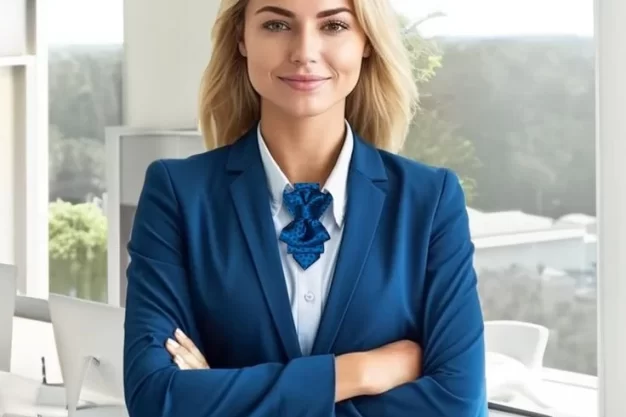 Womens Blue Necktie Decorated With Bubbles… Womens Blue Necktie Decorated With Bubbles…